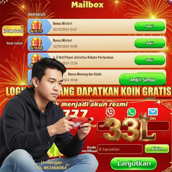 33L Bonus Member Baru 100%